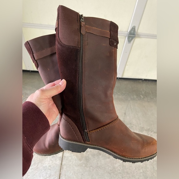 Eddie Bauer Women's Size 7 Trace Boots Zip Up Riding Style Waterproof Leather - Picture 5 of 7